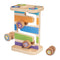 Melissa and Doug First Play Wooden Safari Zig-Zag Tower With 4 Rolling Pieces