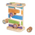 Melissa and Doug First Play Wooden Safari Zig-Zag Tower With 4 Rolling Pieces