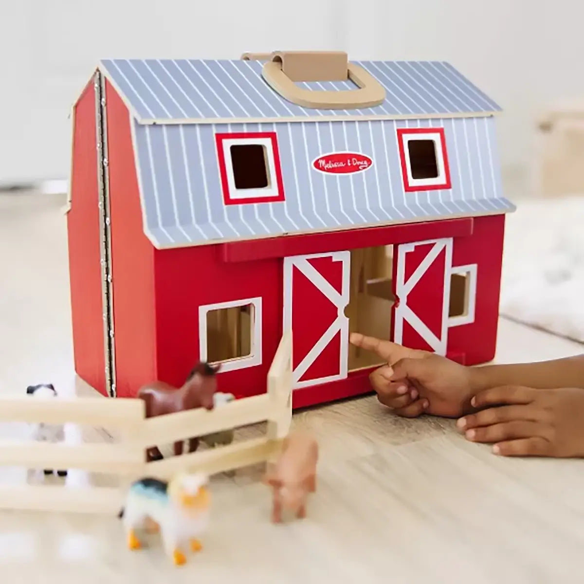 Melissa and Doug Fold & Go Barn folded up