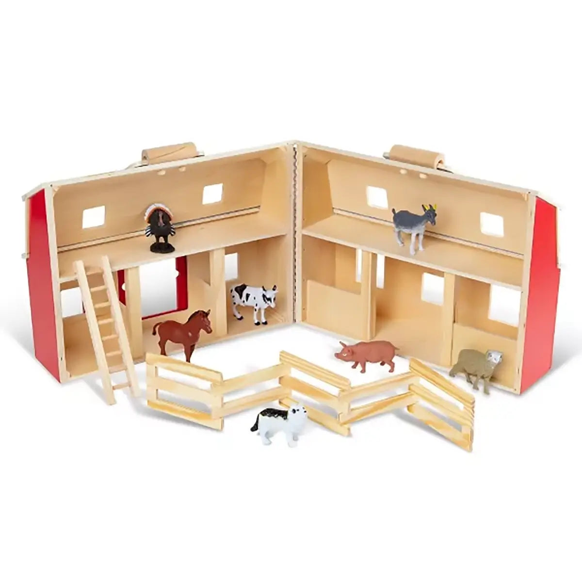 Melissa and Doug Fold & Go Barn inside