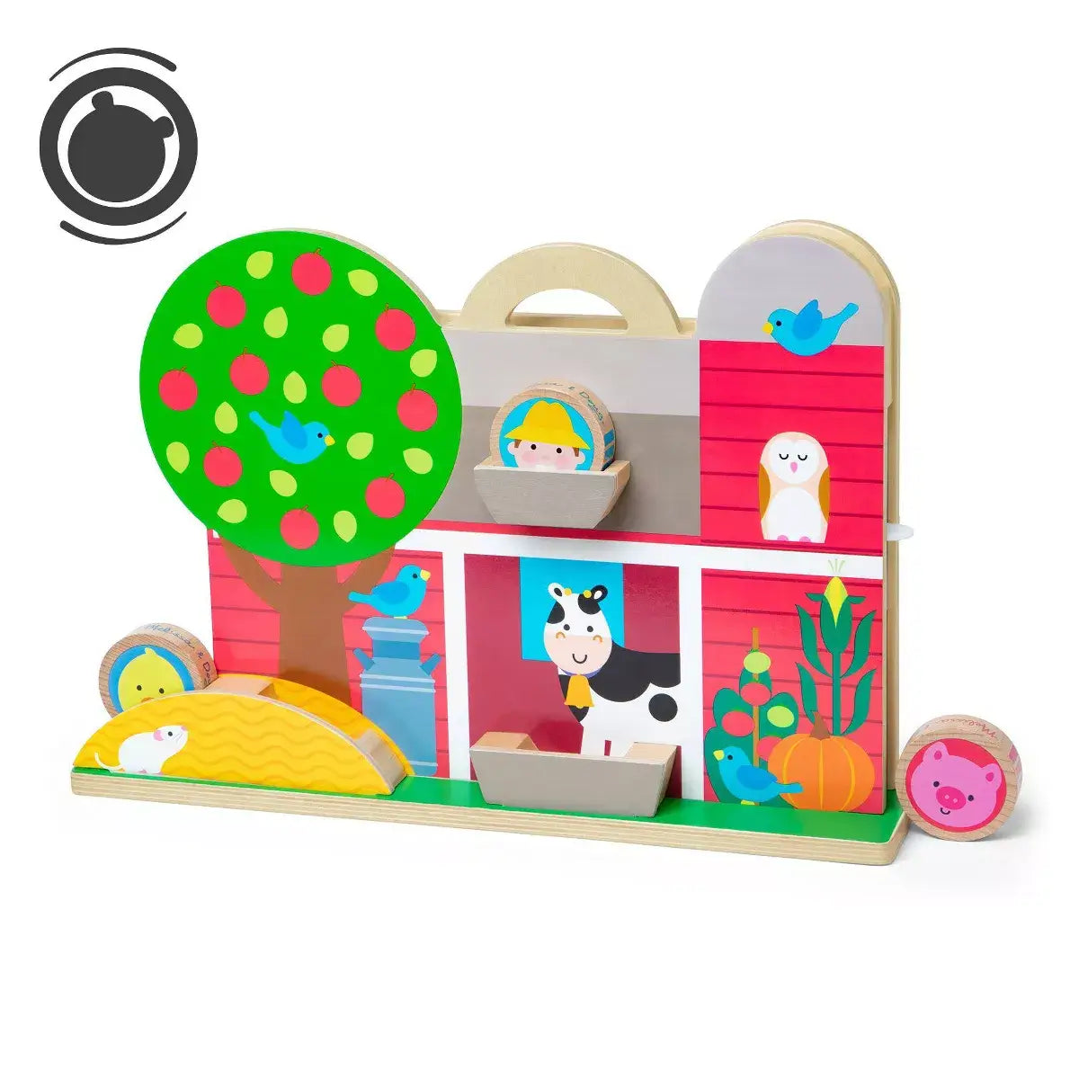 Melissa and Doug GO Tots Barnyard Tumble Playset with rolling pieces