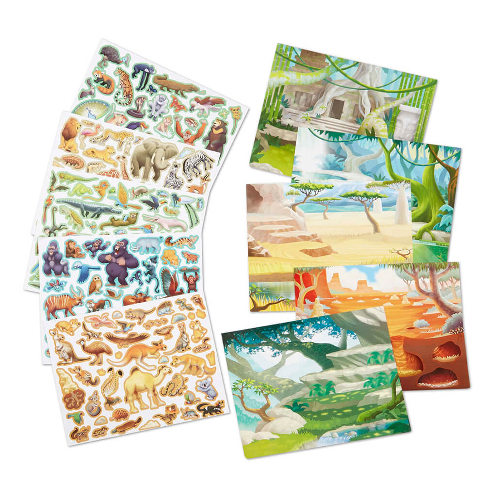 Melissa and Doug Jungle and Savanna Reusable Sticker Pad