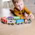 Melissa and Doug Magnetic Wooden Train Cars Set child playing