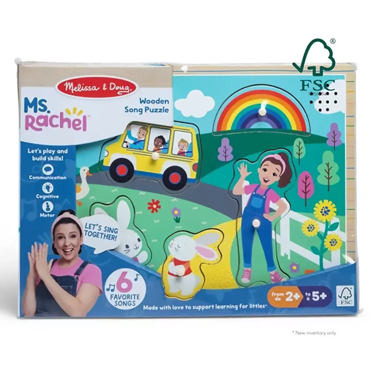 Melissa and Doug Ms. Rachel 6 Piece Wooden Song Puzzle packaging