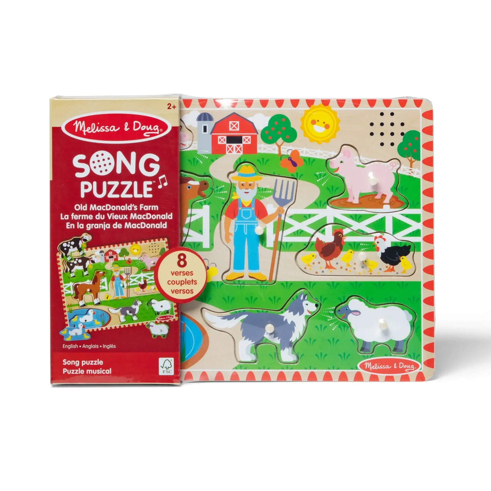 Melissa and Doug Old MacDonald's Farm 8-Piece Song Puzzle