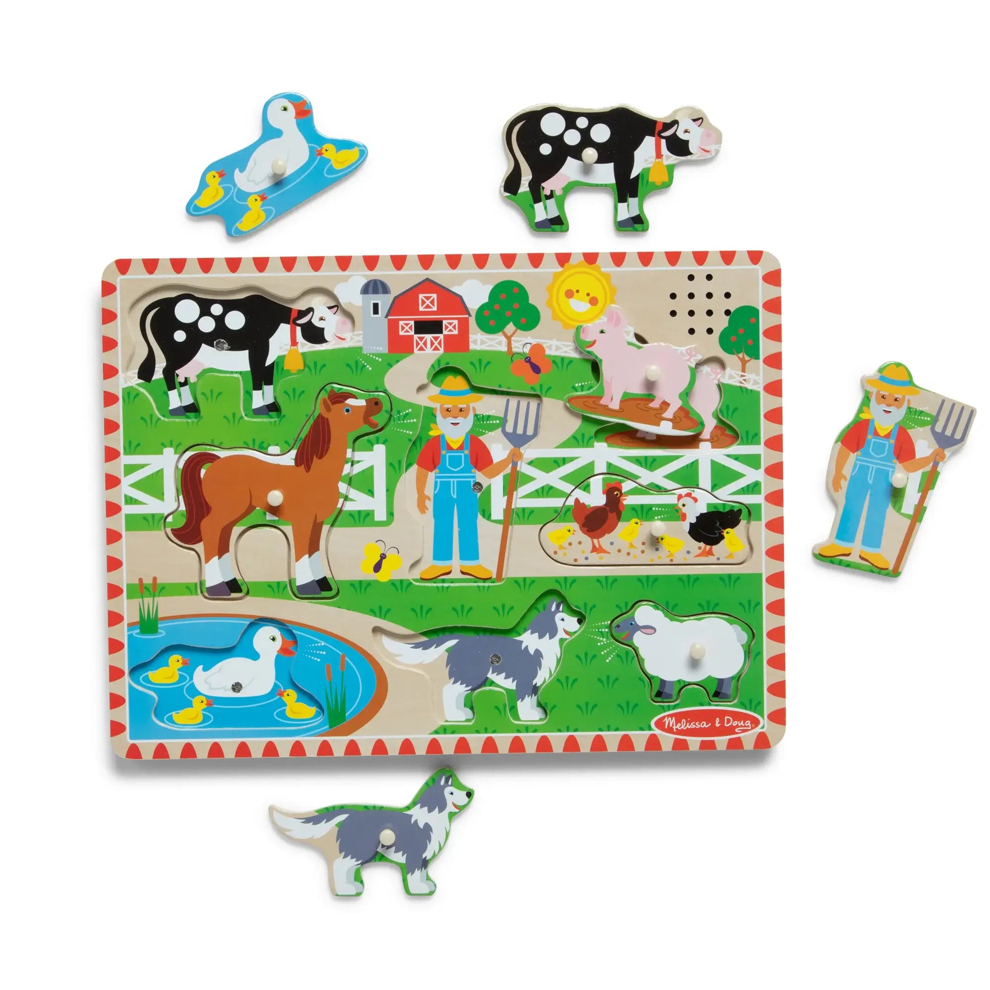 Melissa and Doug Old MacDonald's Farm 8-Piece Song Puzzle