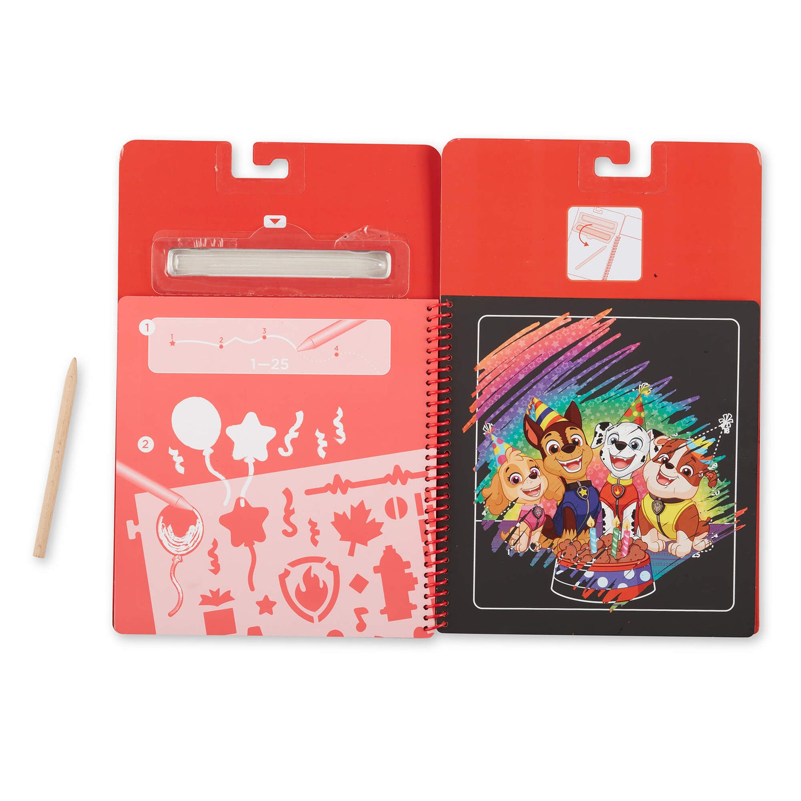 Melissa and Doug PAW Patrol Marshall Scratch Art Pad inside cover