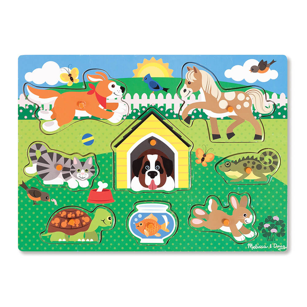 Melissa and Doug Pets 8 Piece Peg Puzzle