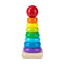 Melissa and Doug Rainbow Stacker Classic Toy all stacked up