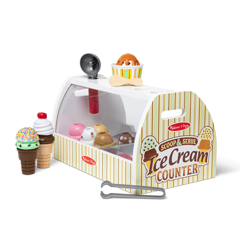 Melissa and Doug Scoop & Serve Ice Cream Counter Pretend Play Set