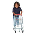 Boy pushing Melissa and Doug Shopping Cart