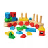 Melissa and Doug Stacking Train Toddler Toy with 10 pieces removed from train