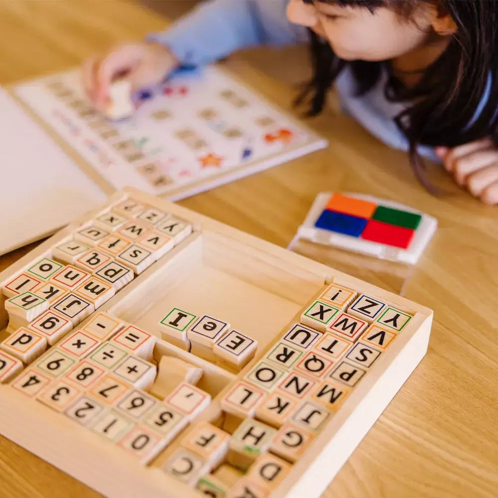 Melissa and Doug Wooden ABC Activity Stamp Set