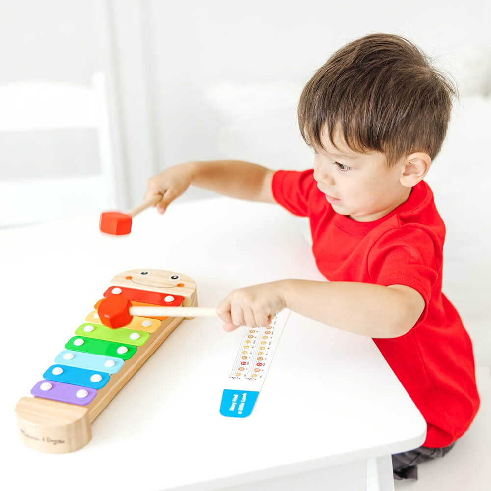 Melissa and Doug Wooden Caterpillar Xylophone Classic Toy