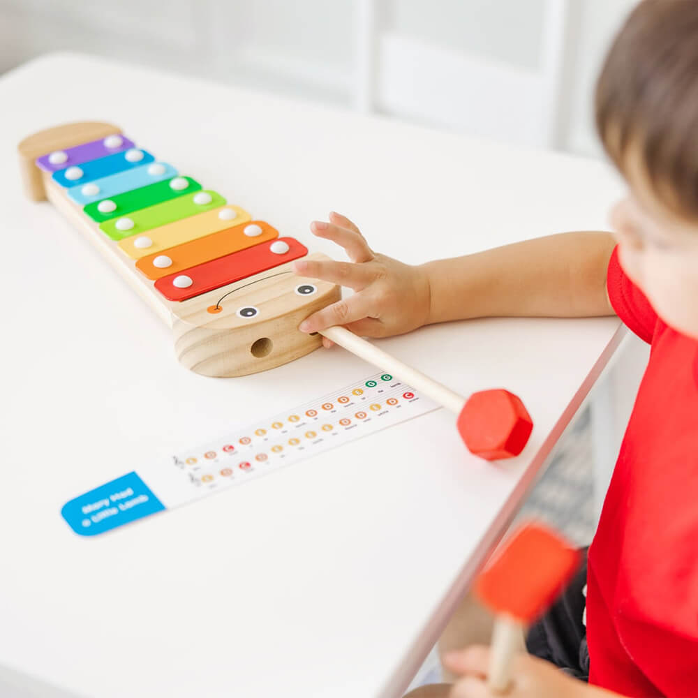 Melissa and Doug Wooden Caterpillar Xylophone Classic Toy