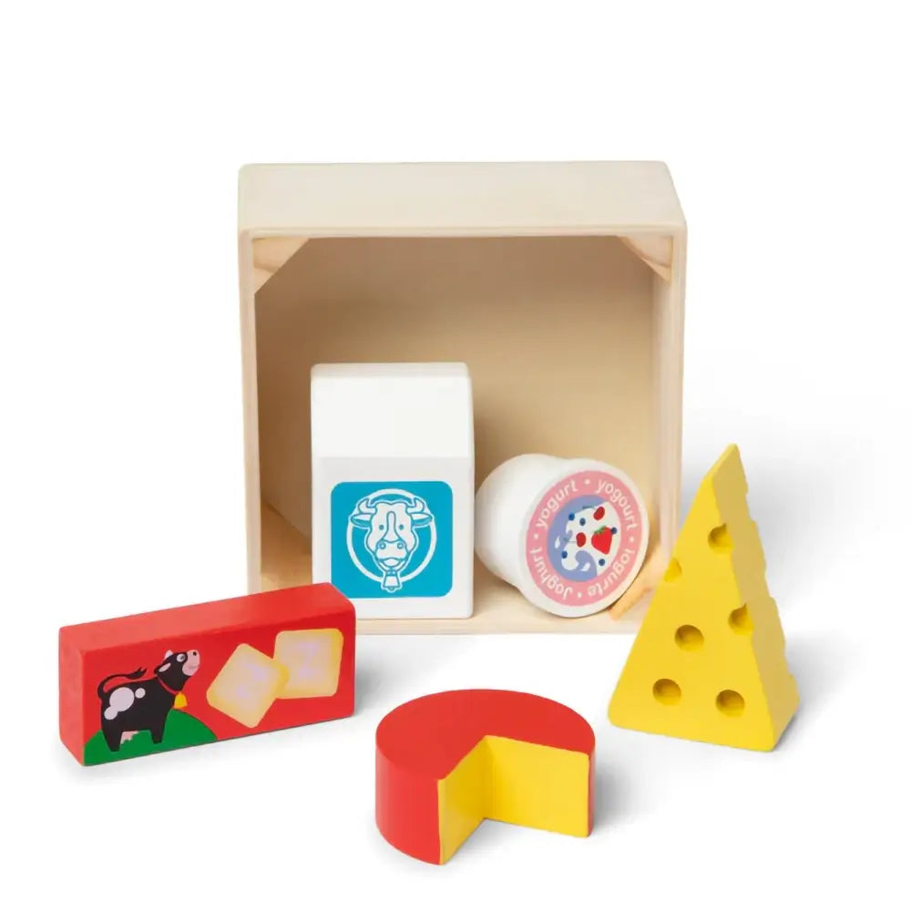 Melissa and Doug Wooden Food Groups Dairy Play Set