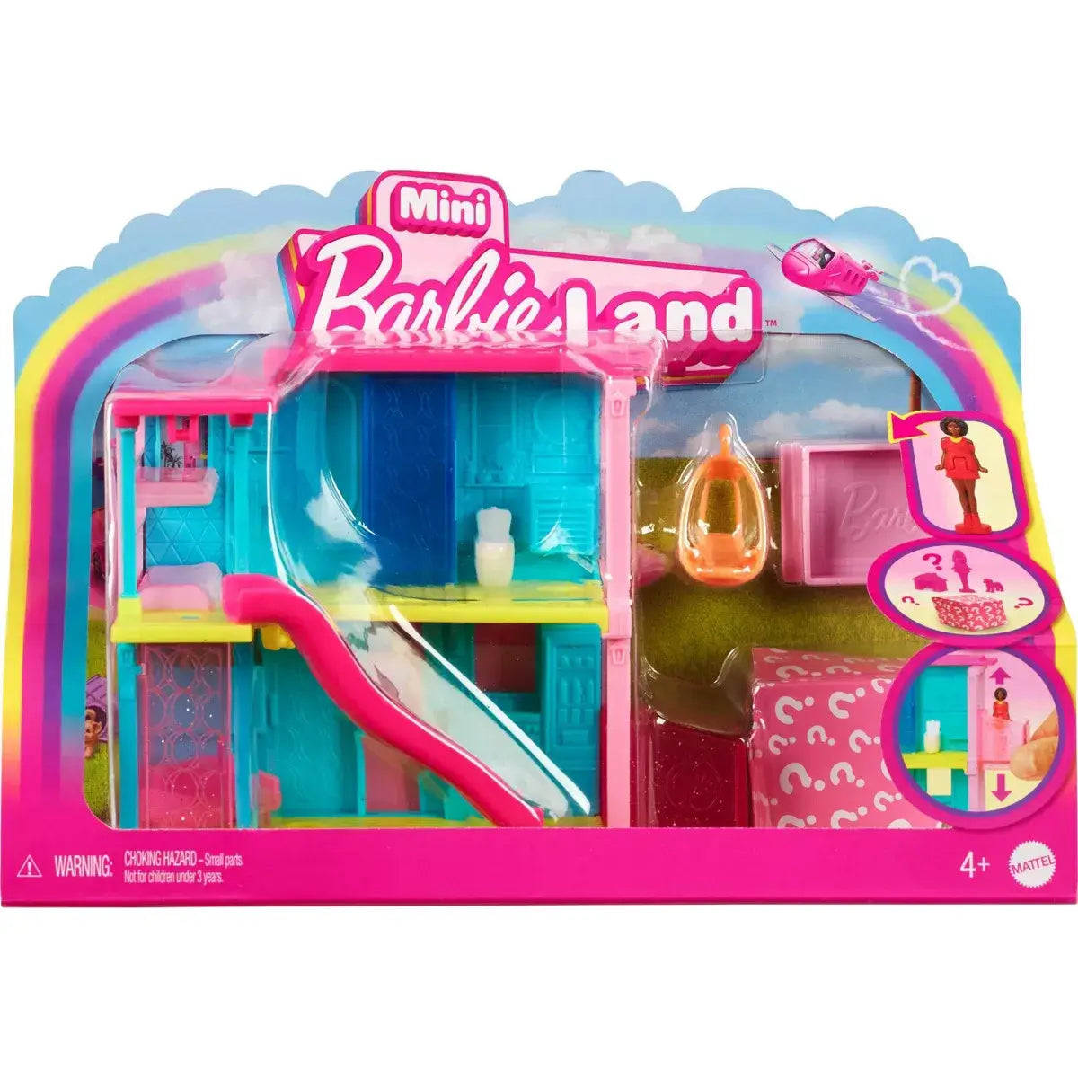 Mini Barbie Land House Pink Straight Slide package