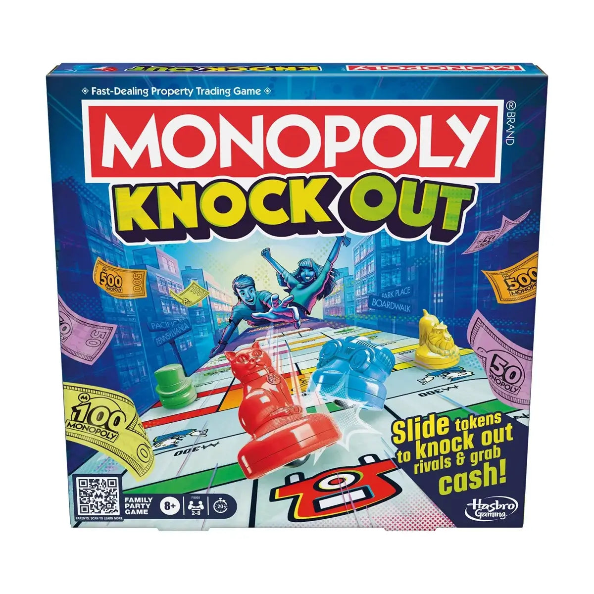 Monopoly Knockout Family Party Board Game box