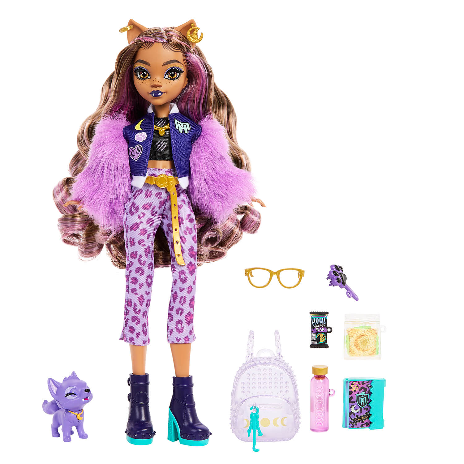 Monster High Clawdeen Wolf Fashion Doll With Pet Dog Crescent And Accessories