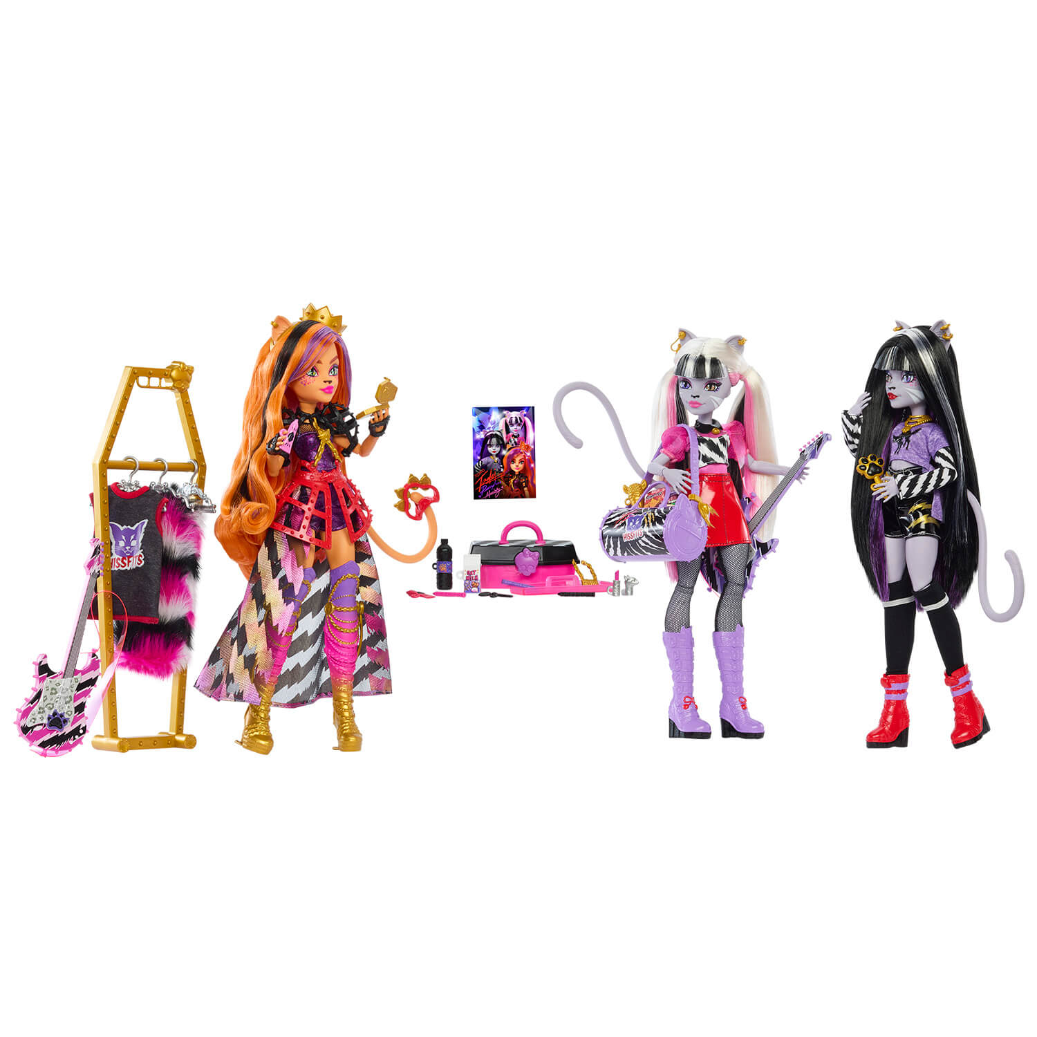 Monster High The Hissfits 3-Pack Rock Band Doll Set and accessories