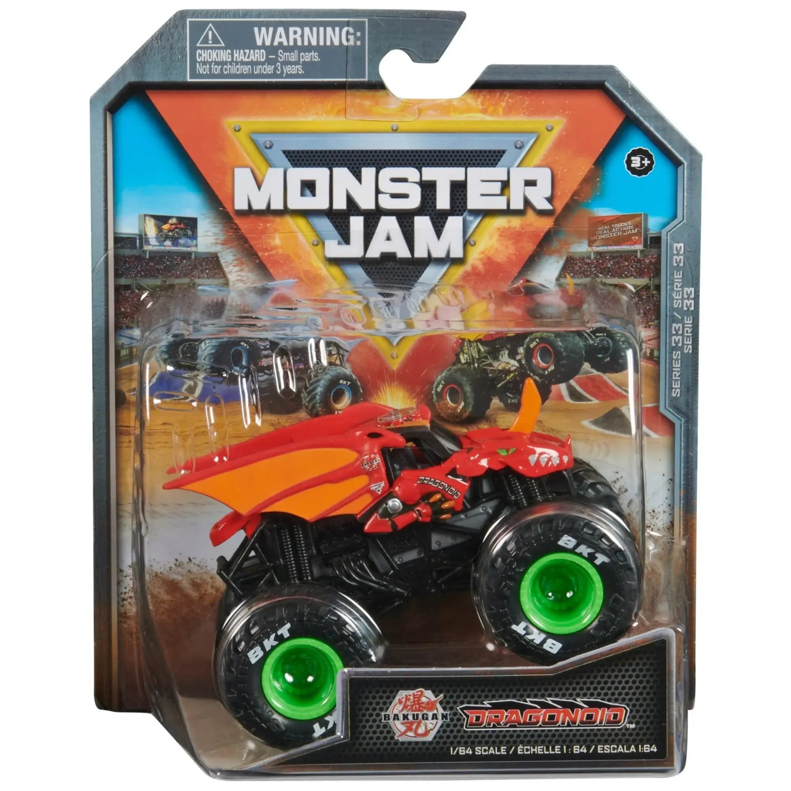 Monster Jam Bakugan Dragonoid Die-Cast 1:64 Scale Monster Truck packaging