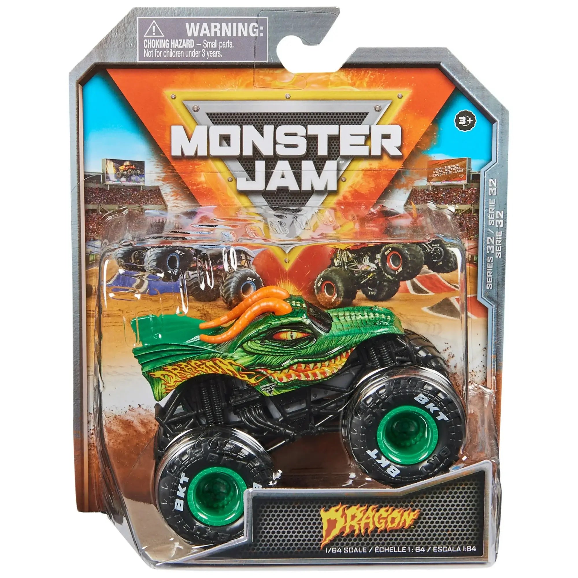 Monster Jam Dragon Die-Cast 1:64 Scale Monster Truck packaging