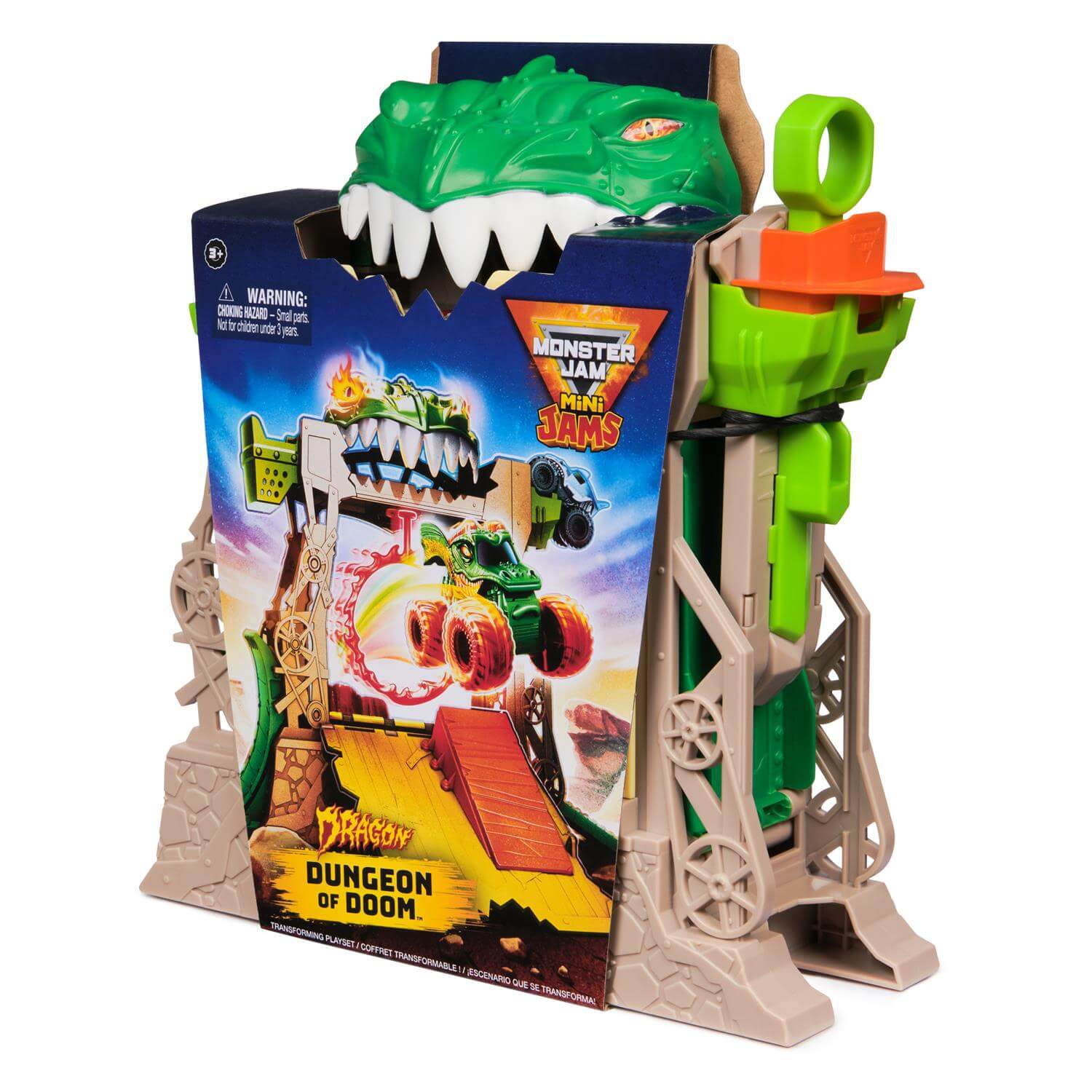 Monster Jam Dragon Dungeon of Doom Mini Jams Playset With Exclusive Monster Truck