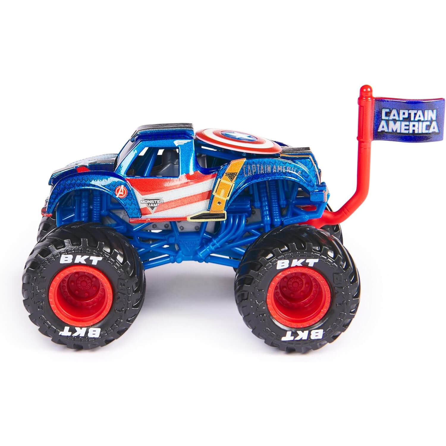 Monster Jam Marvel 1:64 Scale Diecast Captain America Monster Truck