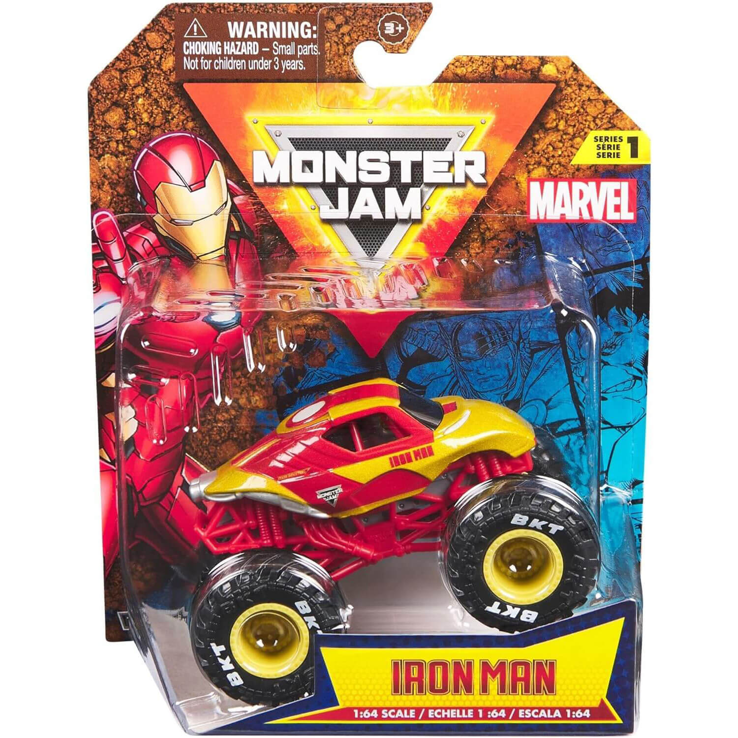 Monster Jam Marvel 1:64 Scale Diecast Iron Man Monster Truck