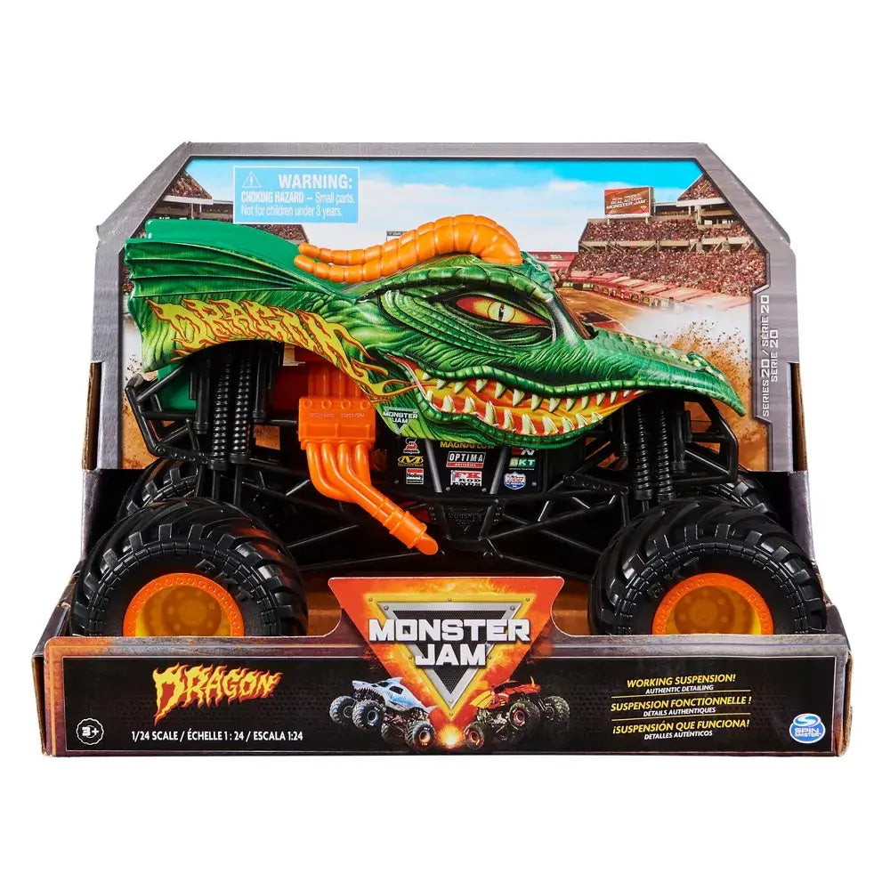 Monster Jam Series 20 Dragon 1:24 Scale Diecast Monster Truck package