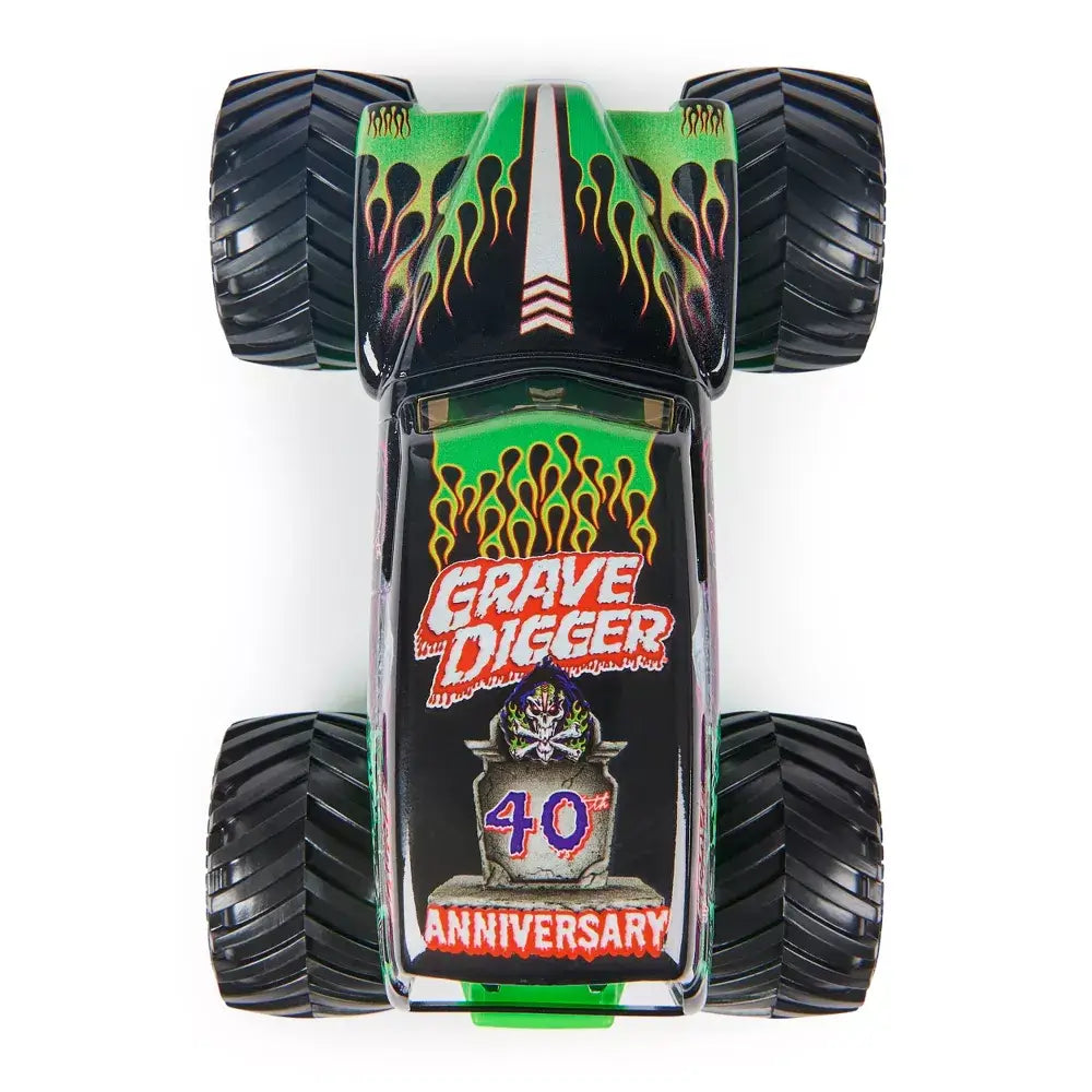 Top view of the Monster Jam Series 20 Grave Digger 1:24 Scale Diecast Monster Truck