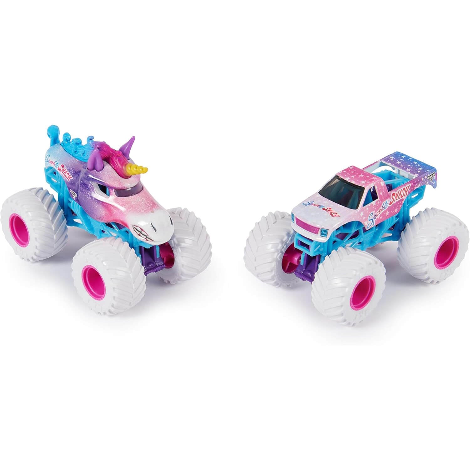 Monster Jam Series 28 Sparkle Smash vs Sparkle Smash 1:64 Scale Diecast Monster Truck 2-Pack