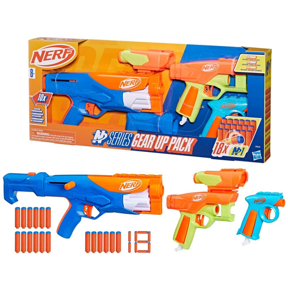 Nerf N Series Gear Up Pack 3 x Dart Blasters