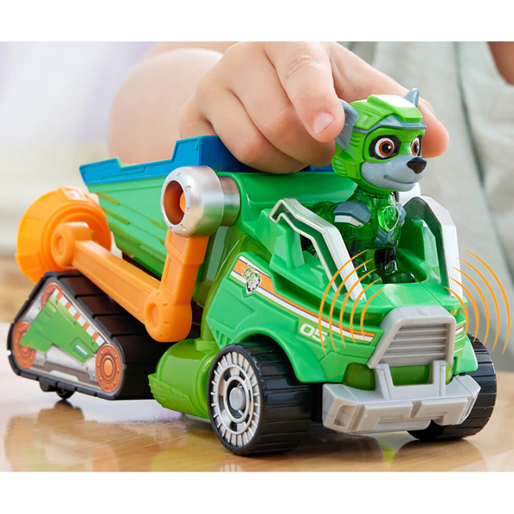 PAW Patrol The Mighty Movie Rocky Vehicle & Figure Set