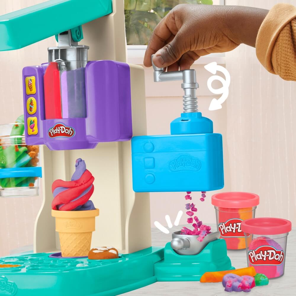 Play-Doh Rainbow Swirl Ice Cream Playset twist to create