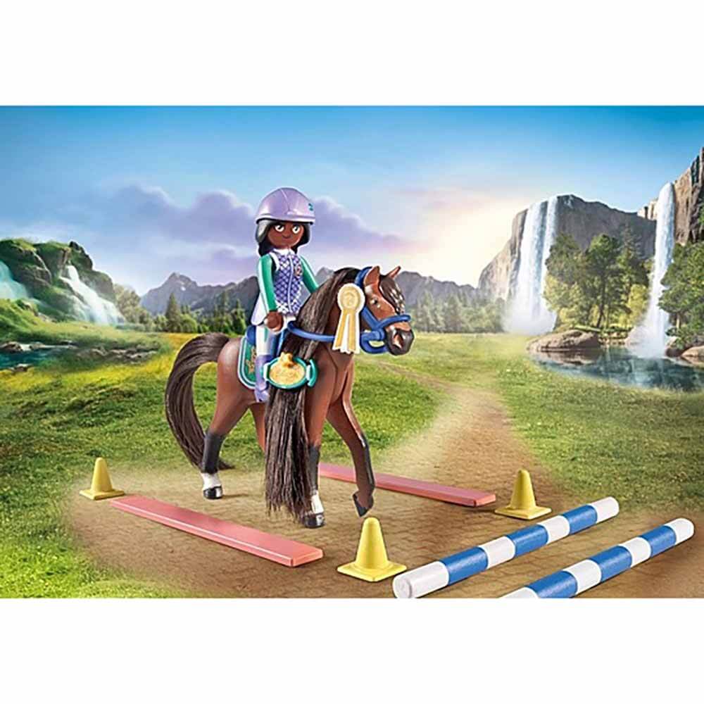 PLAYMOBIL Jumping Arena with Zoe and Blaze Playset