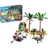 PLAYMOBIL Pirates Pirate Treasure Island with Rowboat Playset (70962) Front of the box and play set