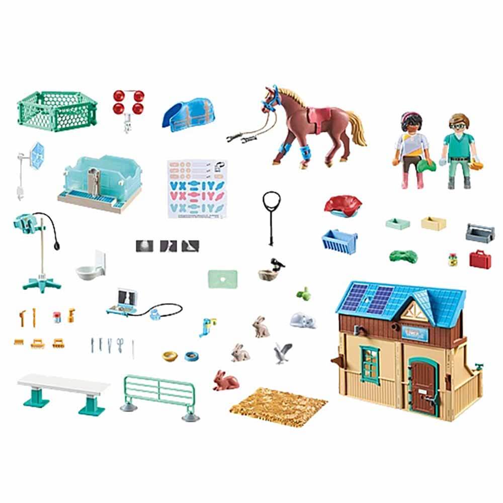 PLAYMOBIL Riding Therapy and Veterinary Practice Playset