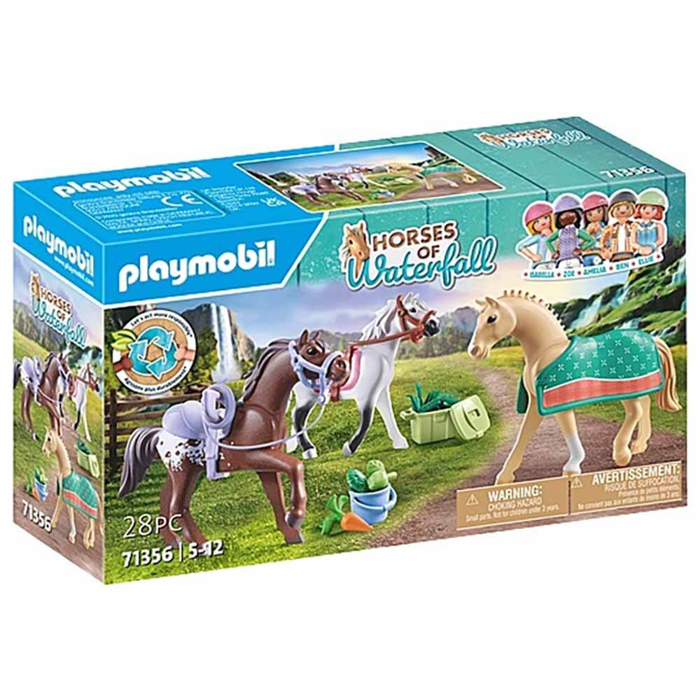 PLAYMOBIL Three Horses with Saddles Playset