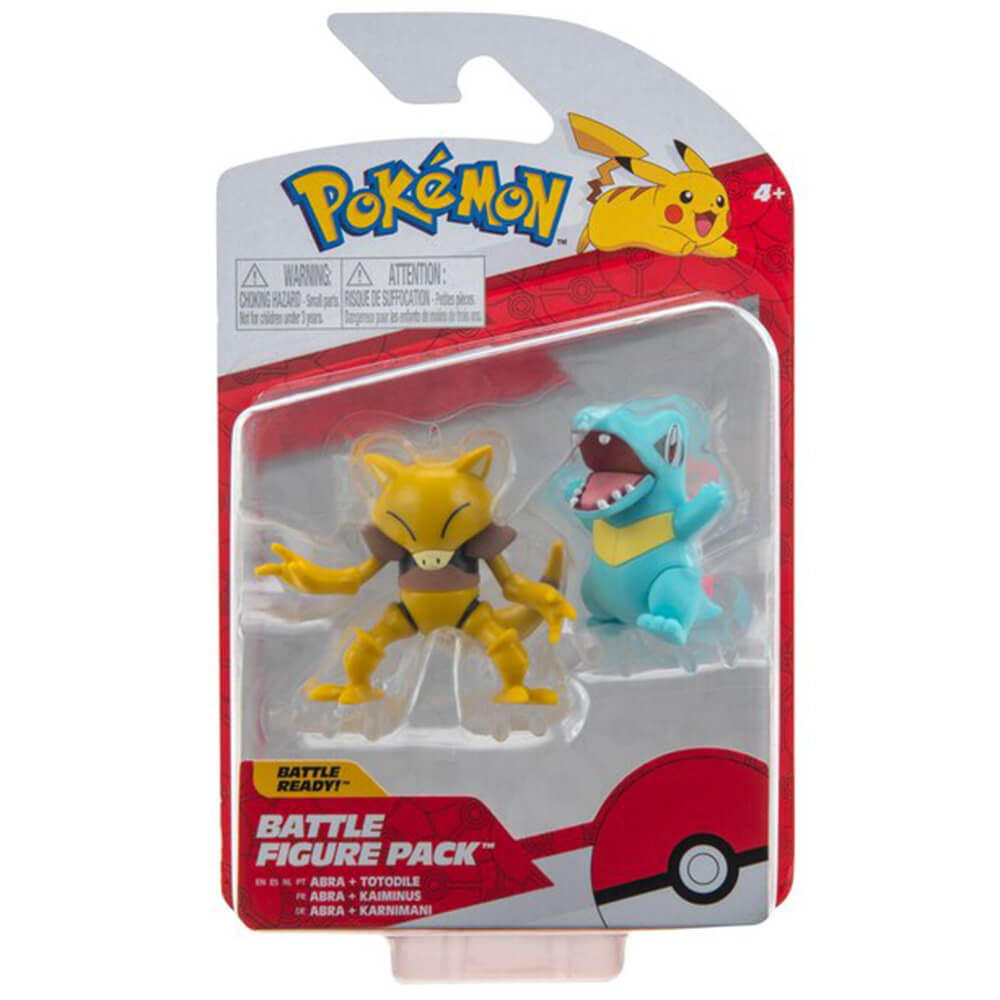 Pokemon Abra and Totodile 2 Inch Battle Figure Pack