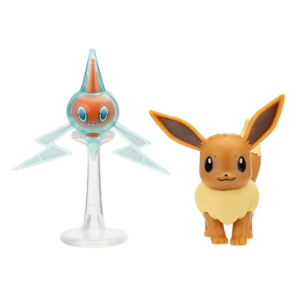 Pokemon Battle Figure Pack Rotom and Eevee front view