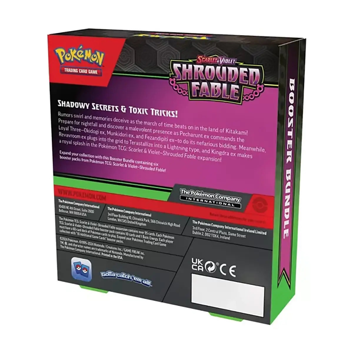 Pokémon TCG Scarlet and Violet Shrouded Fable Booster Bundle back