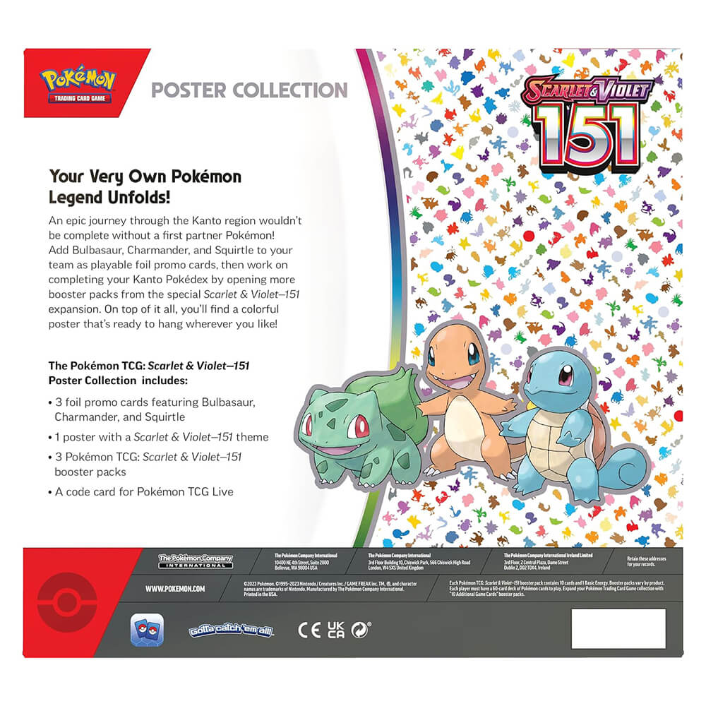 Pokemon TCG Scarlet & Violet 151 Poster Collection back