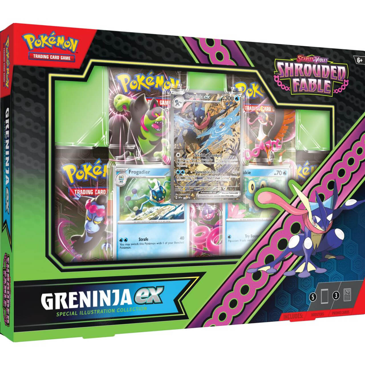 Pokemon TCG Scarlet & Violet Shrouded Fable Greninja ex Special Illustration Collection