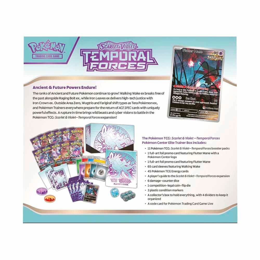 Pokemon TCG Scarlet & Violet Temporal Forces Elite Trainer Box (Walking Wake)