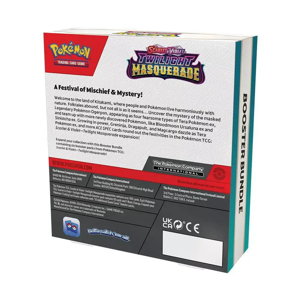 Pokemon TCG Twilight Masquerade Booster Bundle Package Back