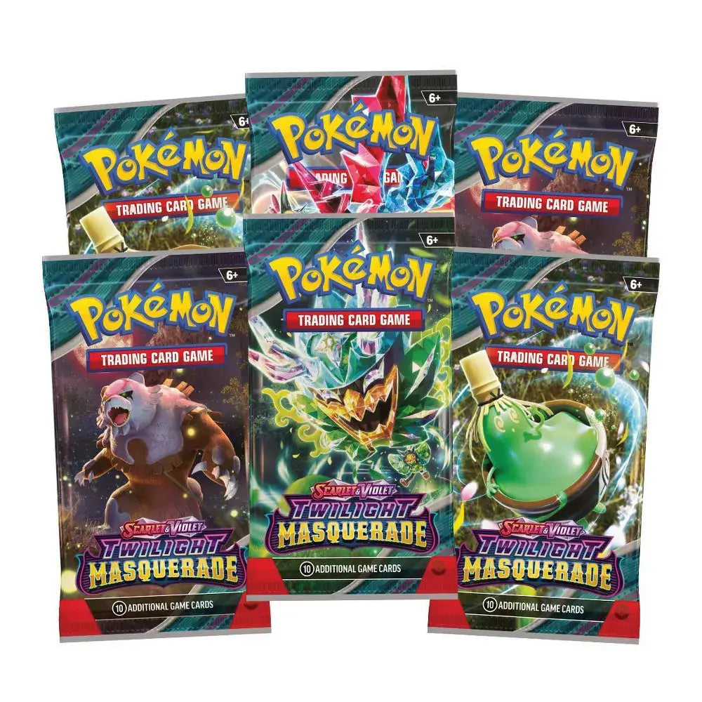 Packs example included in the Pokemon TCG Twilight Masquerade Booster Bundle