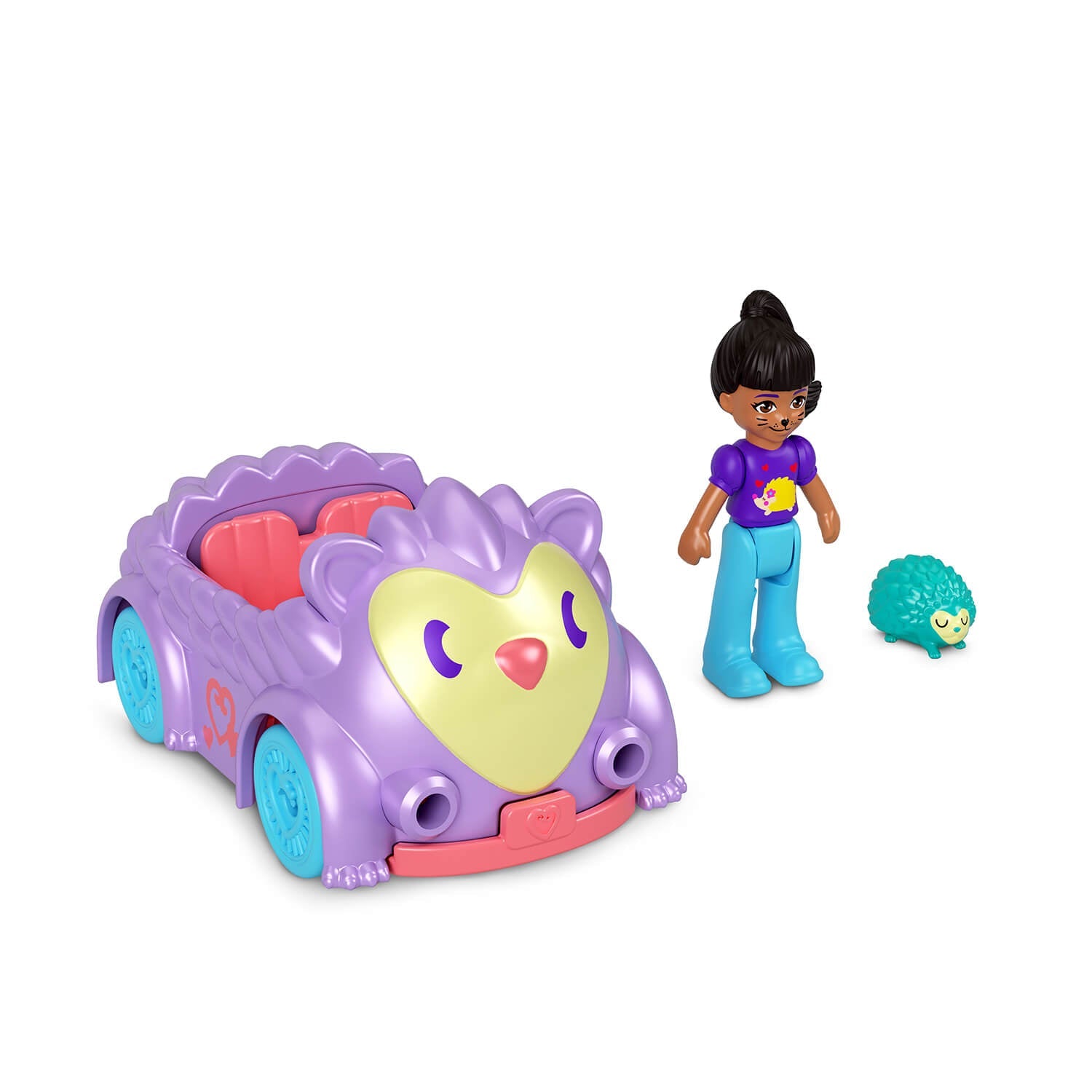 Polly Pocket Mini Owl Convertible and Blue Hedgehog Sidekick