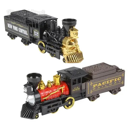 Rhode Island Novelty 10" Steam Engine Locomotive Die-Cast Pull Back Train