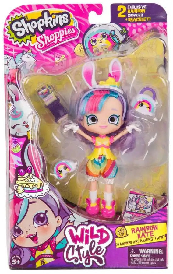 Shopkins Shoppies Wild Style Rainbow Kate Doll